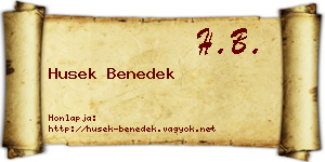 Husek Benedek névjegykártya